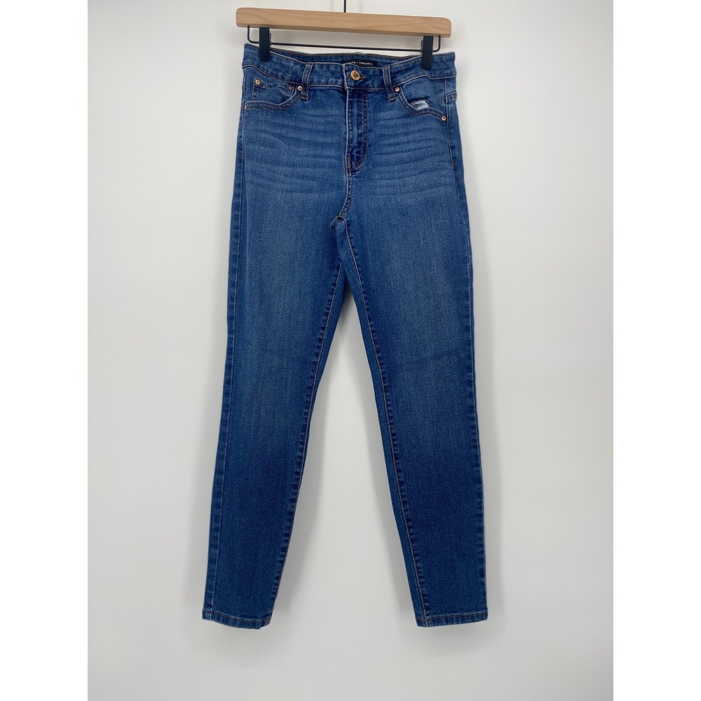 Truth + Theory Skinny Jeans Womens 10 Blue Medium Wash Stretch Denim High Rise